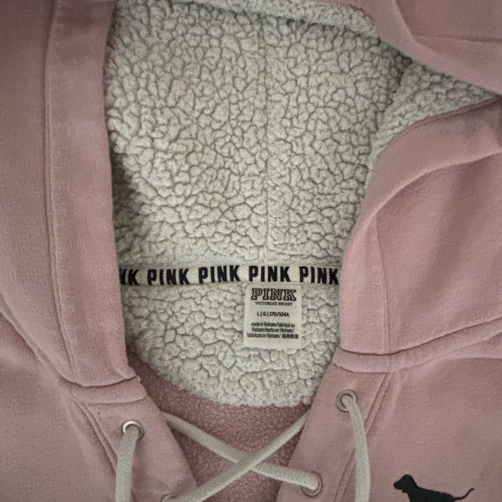 PINK Victoria's Secret Mauve Lace-Up Hoodie - Picture 5 of 6